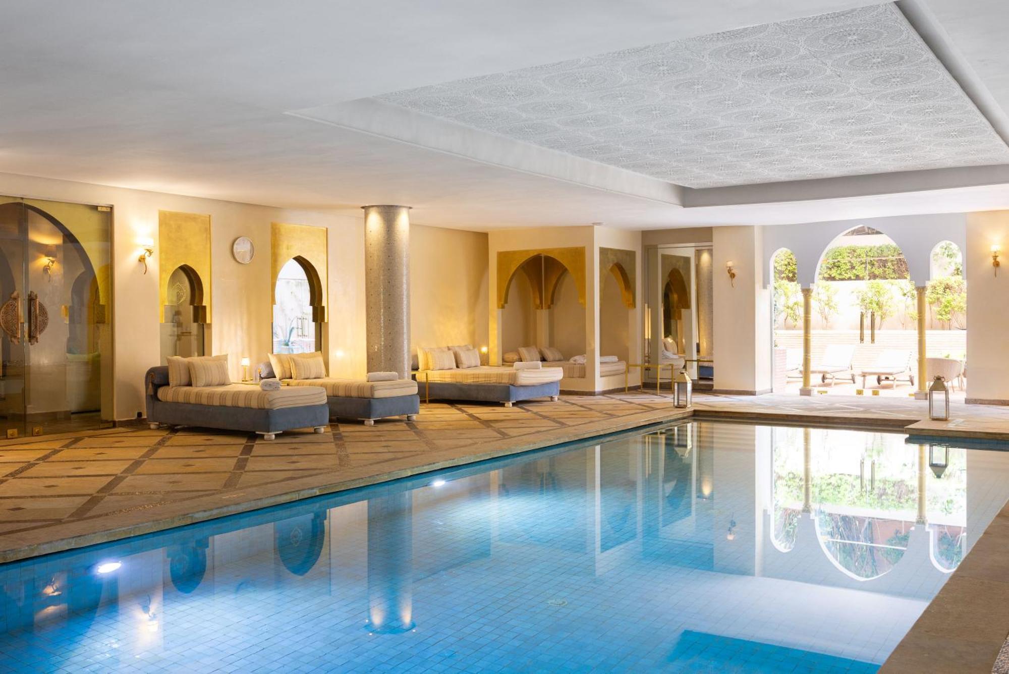 โซฟิเทล มาร์ราเคช เลานจ์ แอนด์ สปา โฮเต็ล Hotel มาร์ราเกช ภายนอก รูปภาพ The swimming pool at the hotel